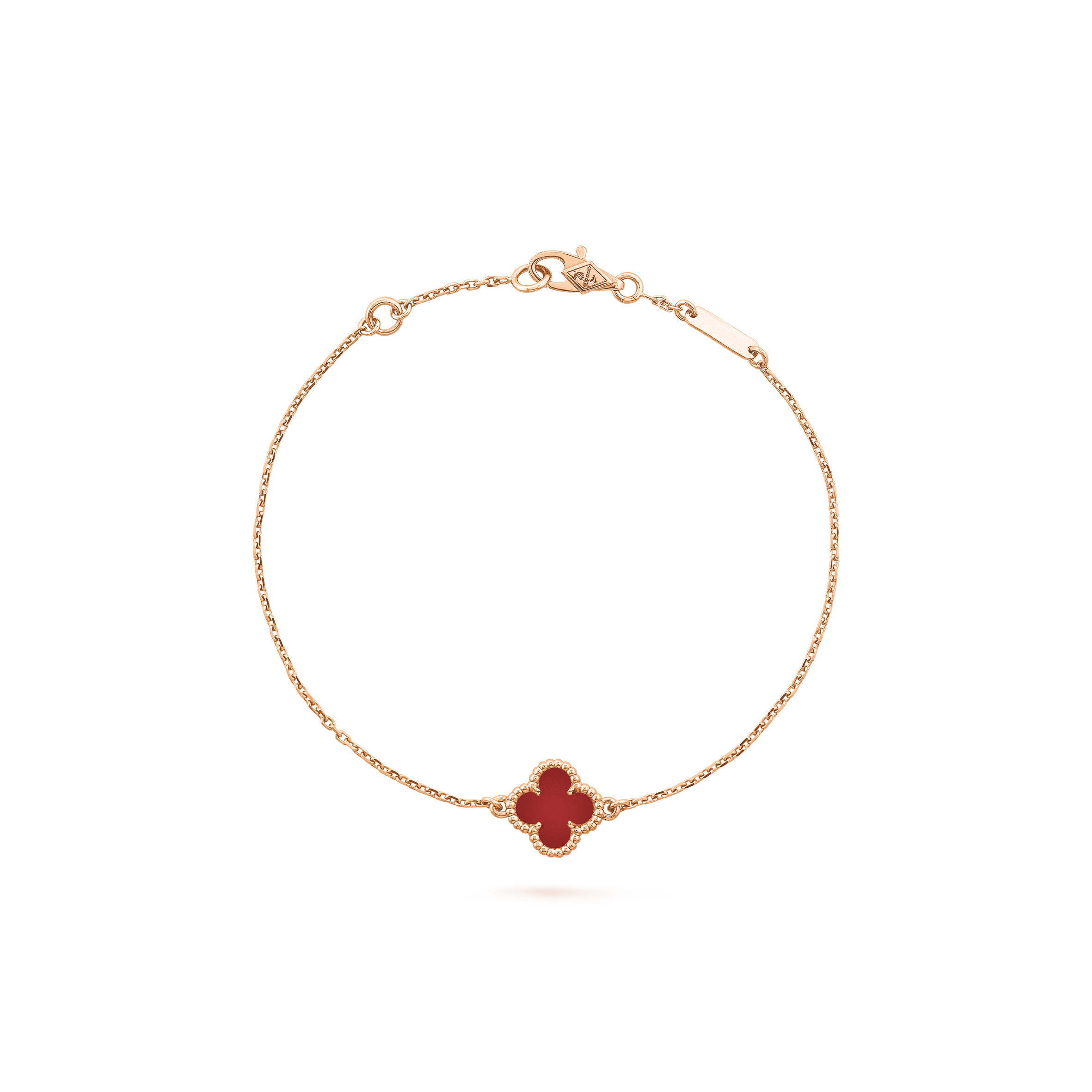 VAN CLEEF ARPELS SWEET ALHAMBRA BRACELET - ROSE GOLD, CARNELIAN VCARN59K00 VAN CLEEF ARPELS SWEET ALHAMBRA BRACELET - ROSE GOLD, CARNELIAN VCARN59K00